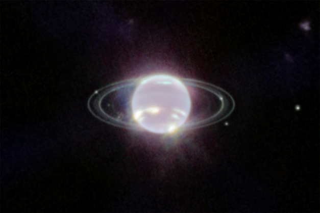 an infrared image of Neptune
