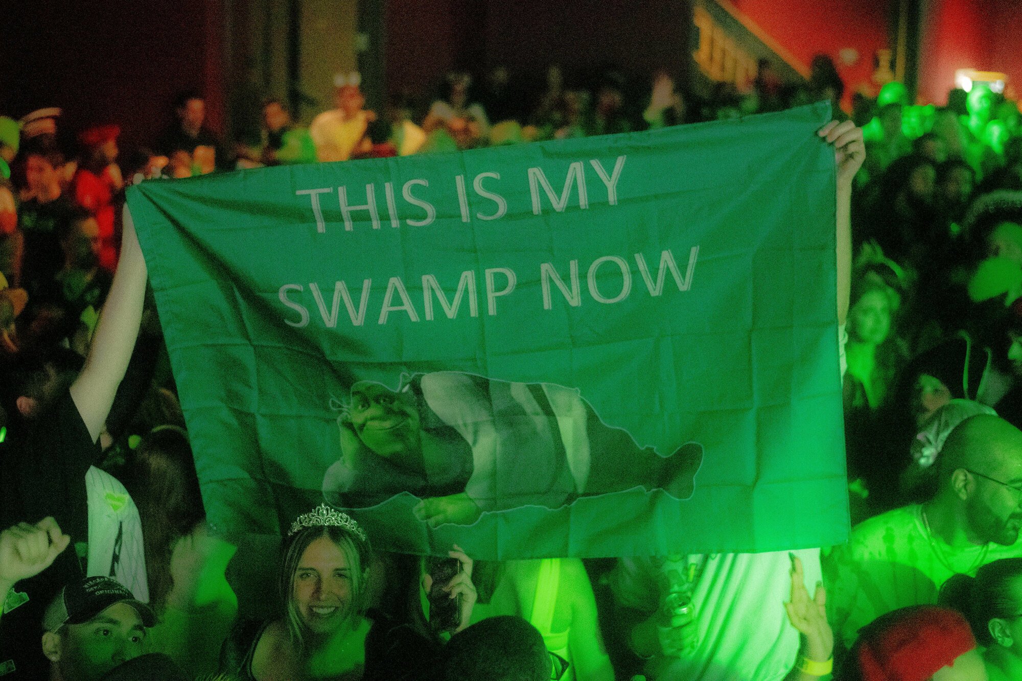 This is My Swamp Flag in crowd