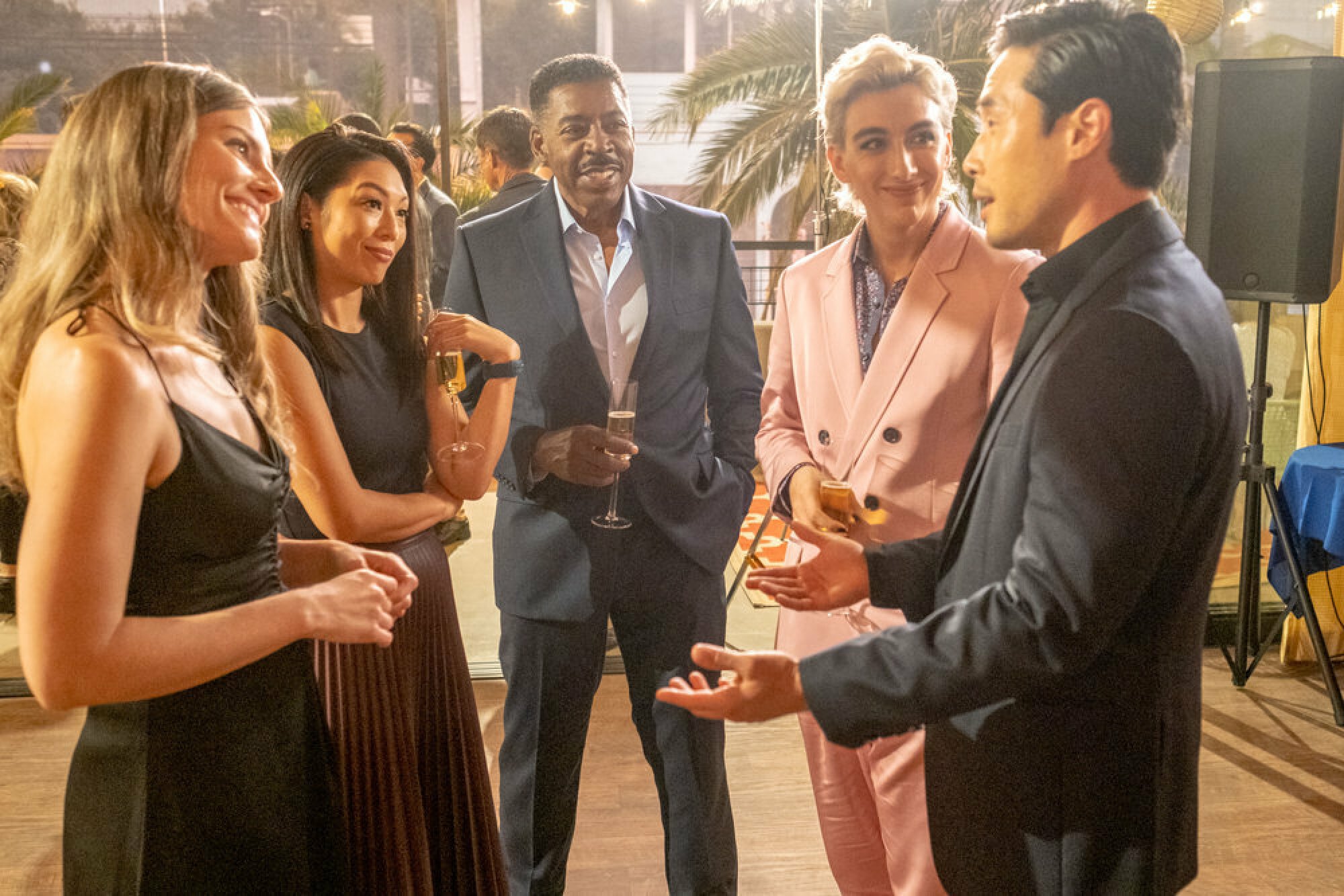 Caitlin Bassett as Addison, Nanrisa Lee as Jenn, Ernie Hudson as Magic, Mason Alexander Park as Ian, Raymond Lee as Dr. Ben Song