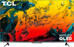 tcl 65-inch mini-led qled 4k smart google tv with bright colors on display