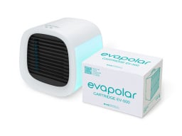 EvaChill EV-500 Personal Air Conditioner and Cartridge on a white background.