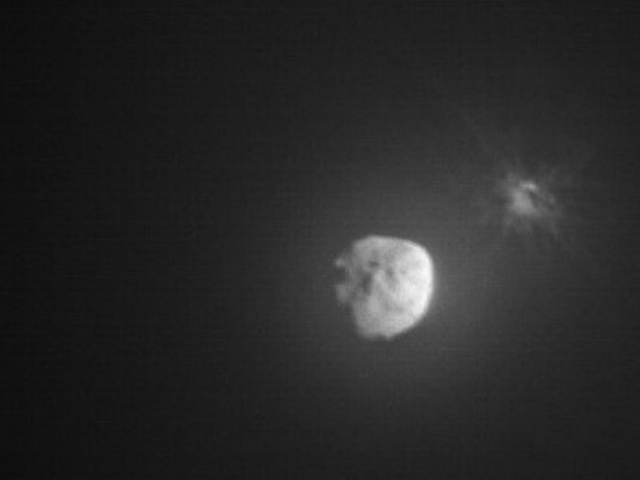 The pair of asteroids before impact