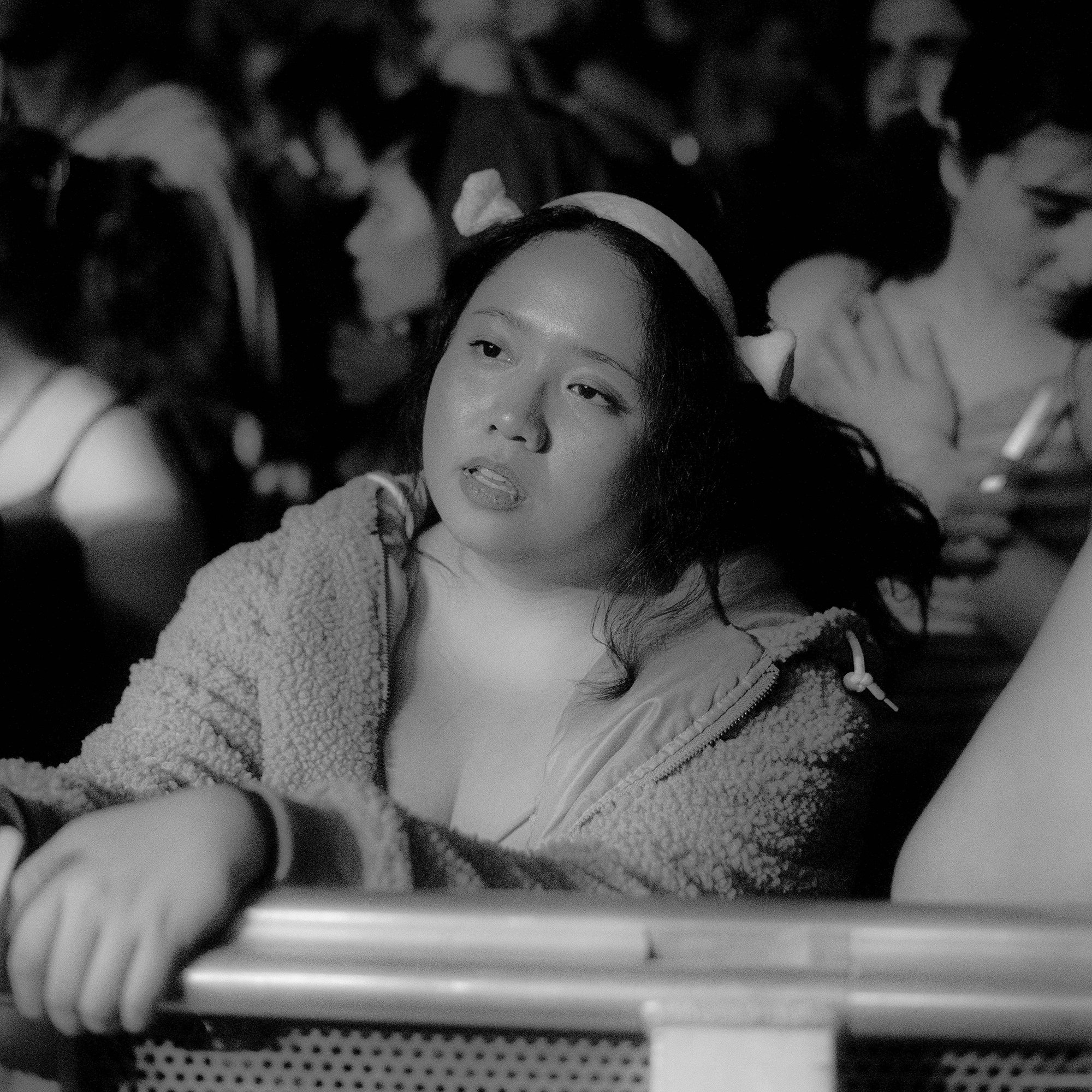 person in crowd of