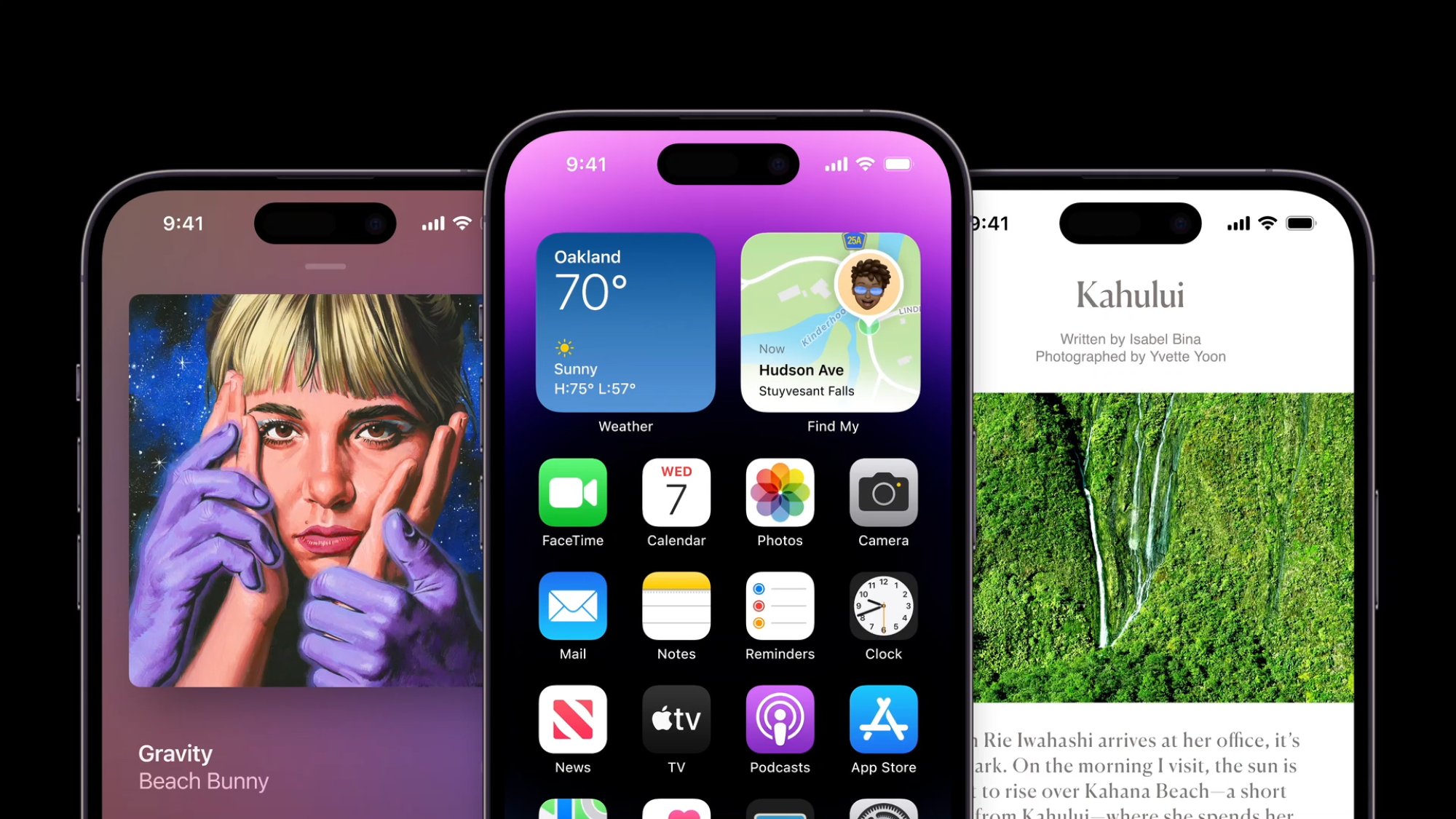 iPhone 14 Pro featuring the "Dynamic Island"