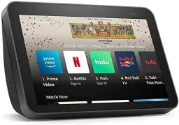 Echo show 8 displaying the home screen