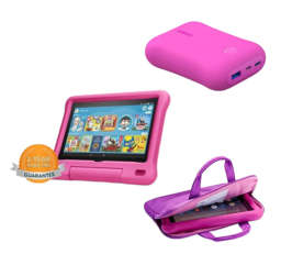amazon fire hd 8 kids tablet with portable charger and carrying case