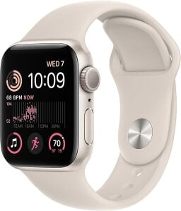 Cream colored apple watch SE