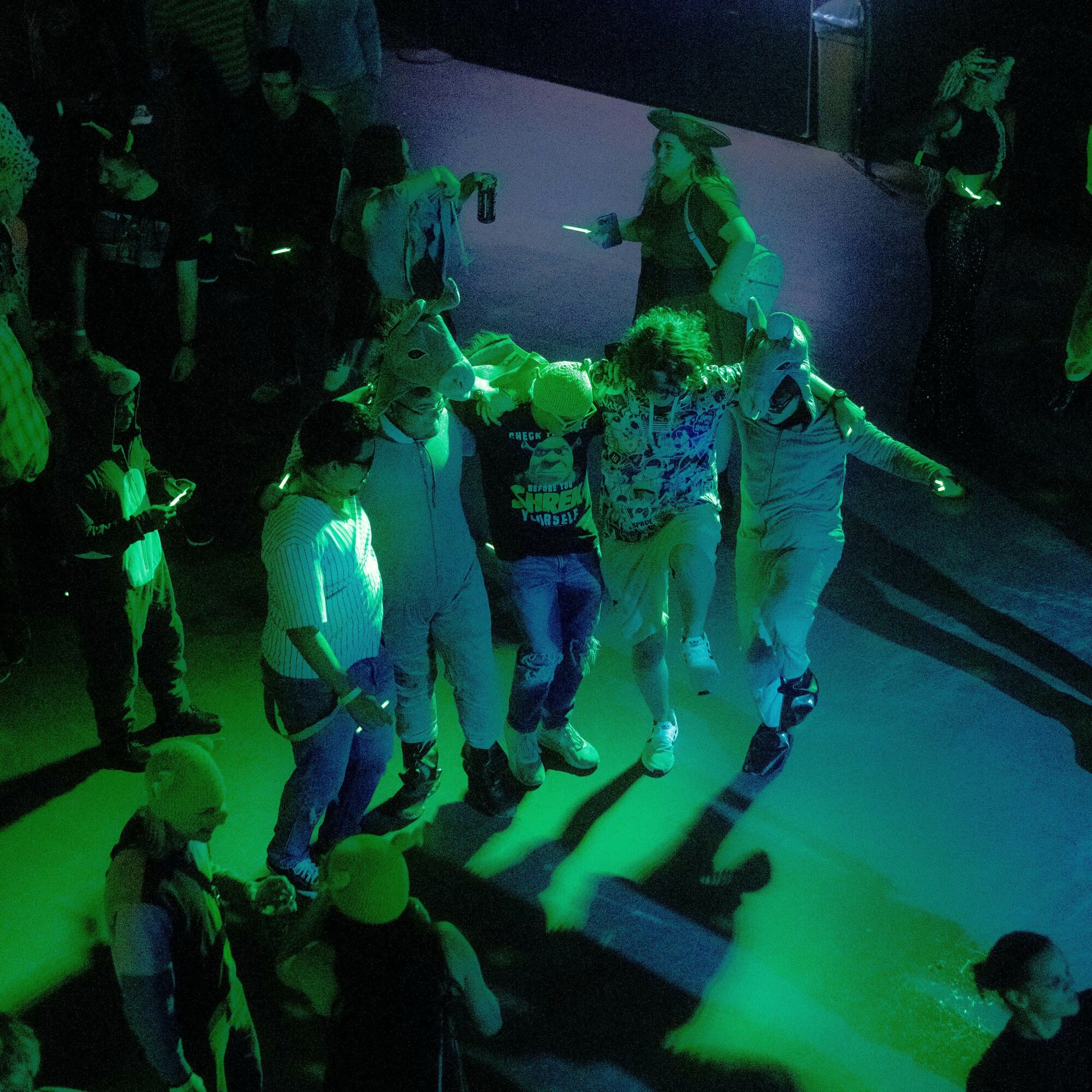 Group of Ravers dancing