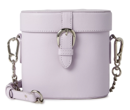 Small lavender bucket purse with buckle