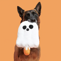 Big dog with ghost popsicle stuffed toy