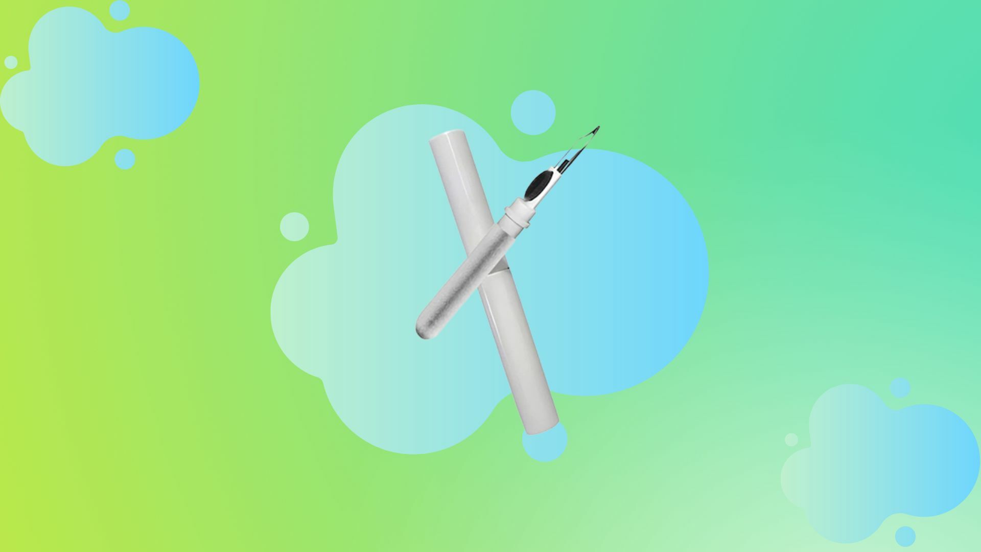 Apple AirPod Deep Cleaner pens on a colorful background.