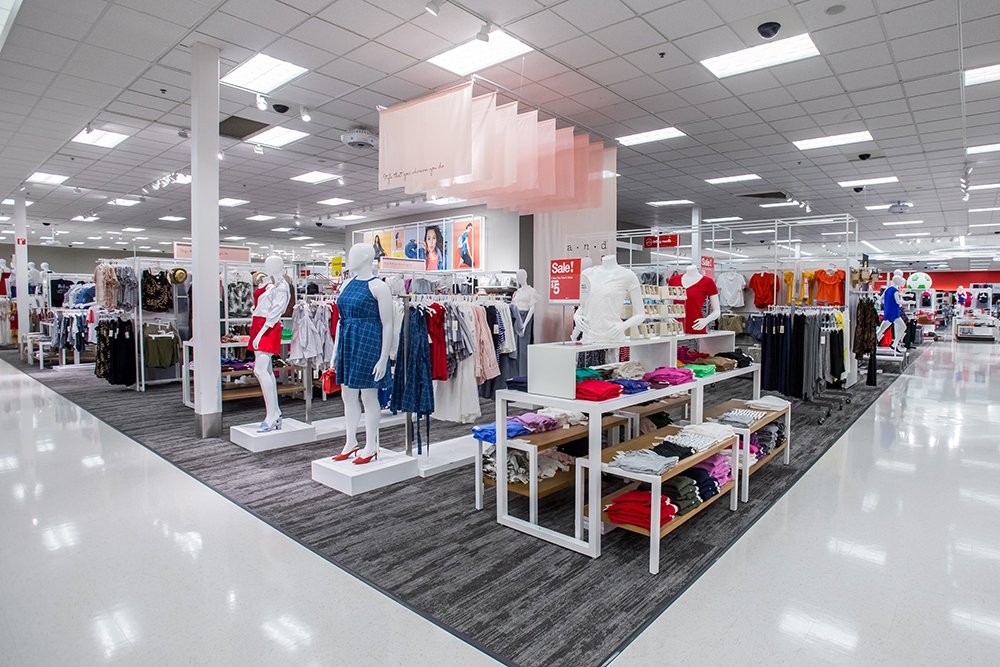 a target women's apparel section
