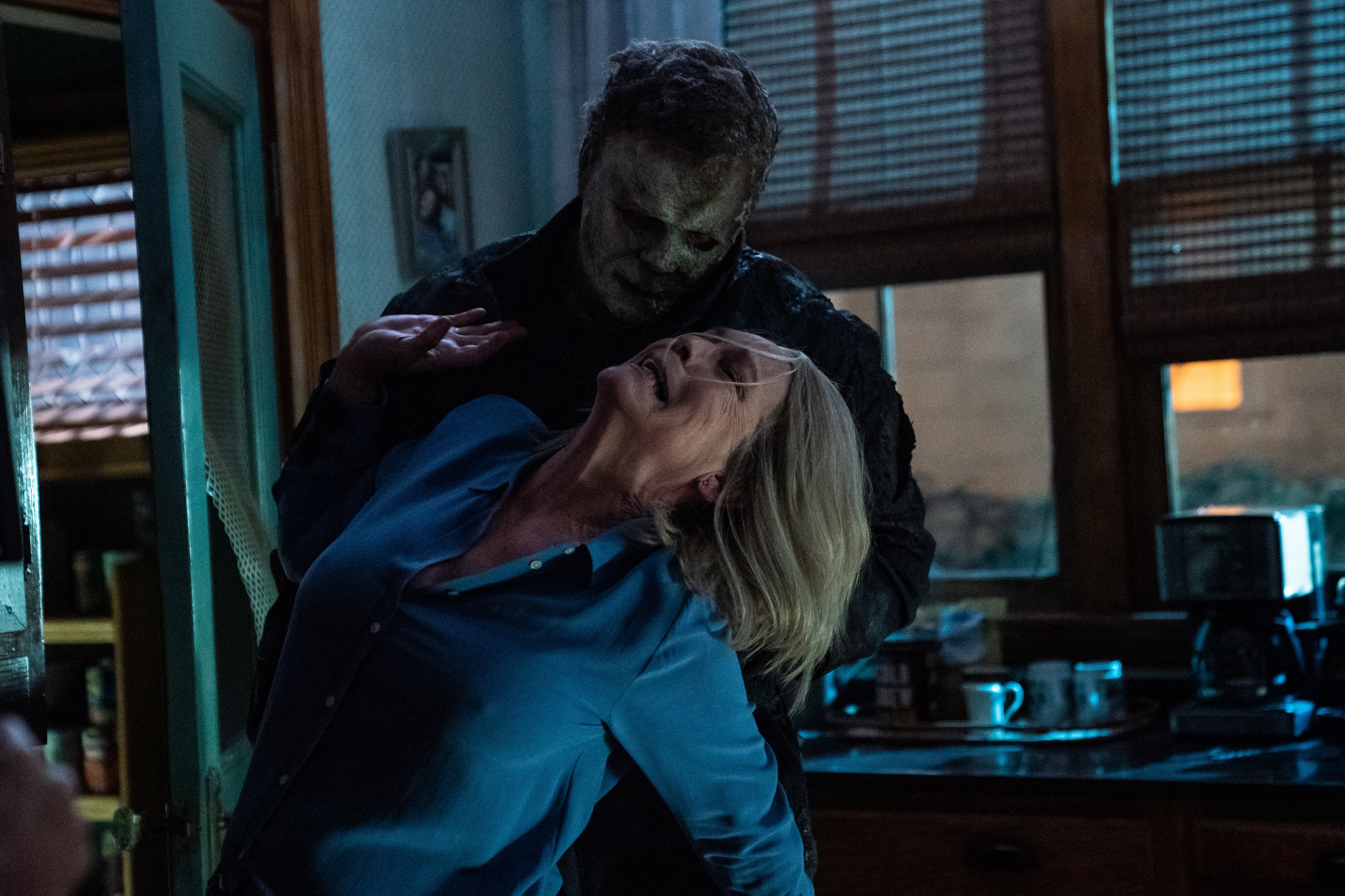 Laurie Strode and Michael Myers in 