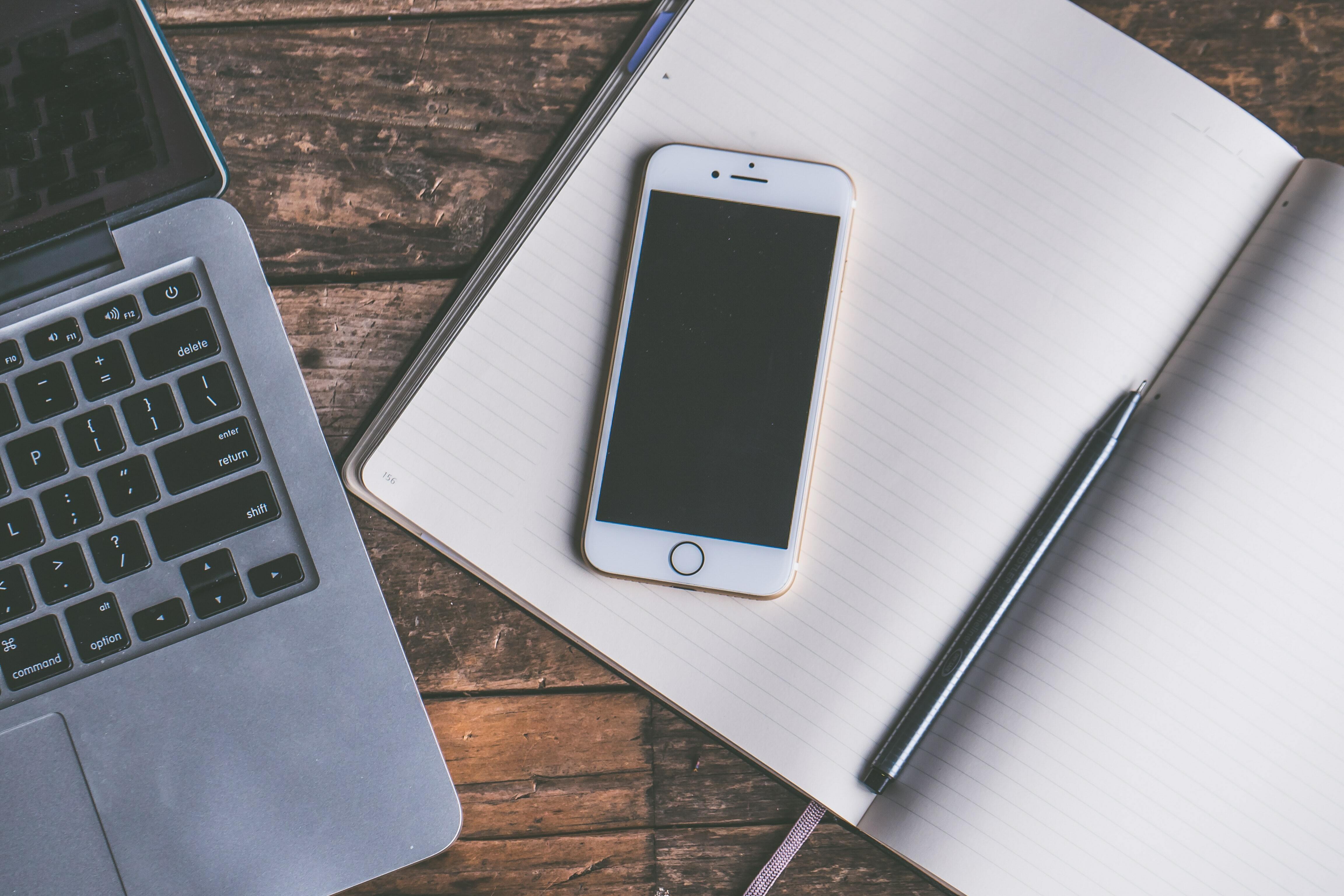 iPhone on notepaper