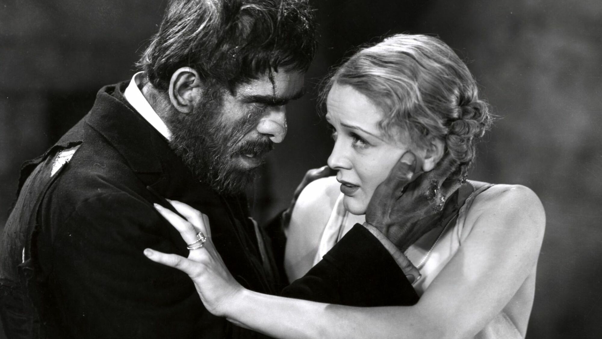 Boris Karloff and Gloria Stuart in "The Old Dark House."