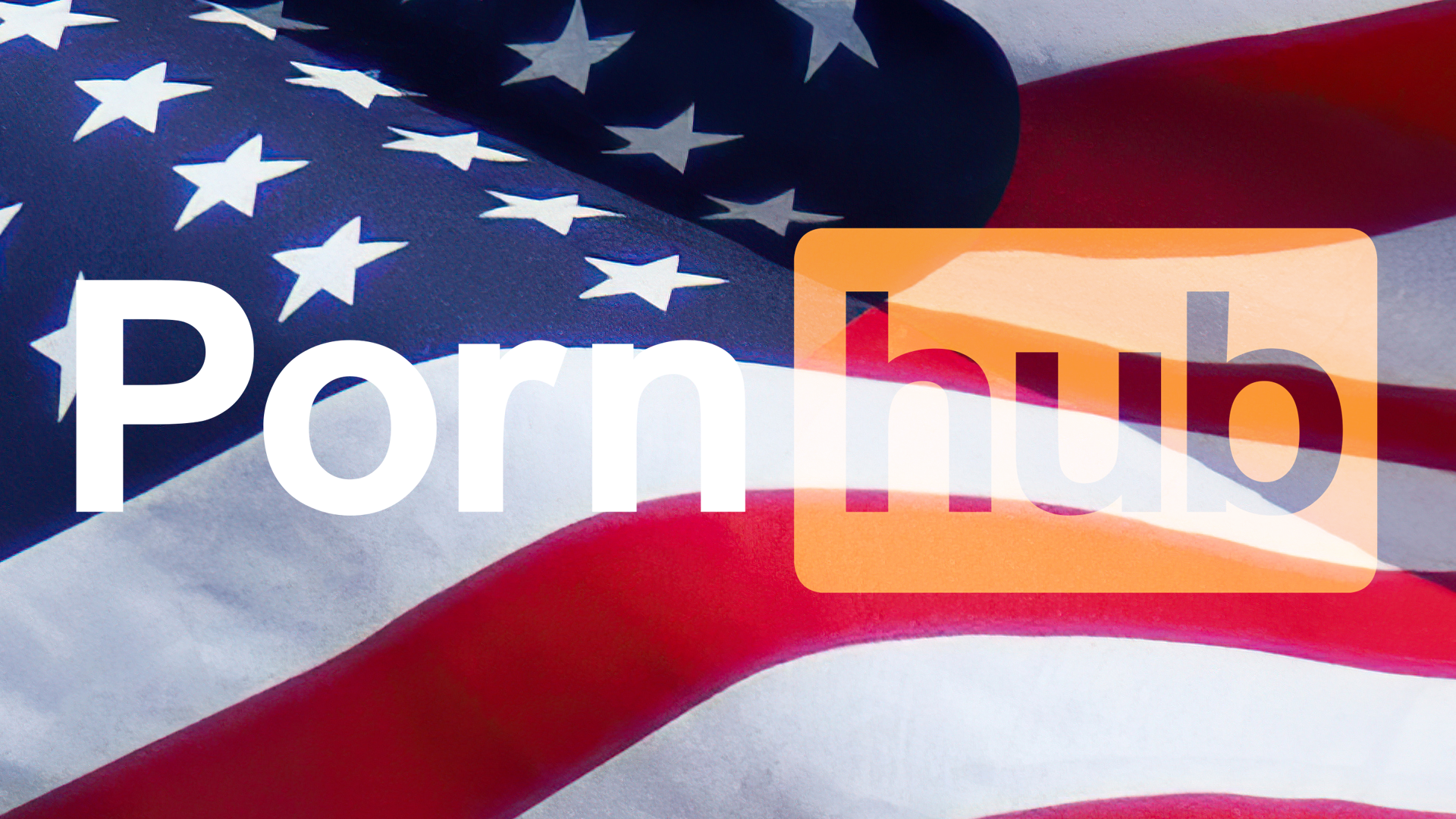 american flag with pornhub logo overlaid