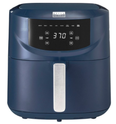 Bella Pro Series air fryer in ink blue against a white background