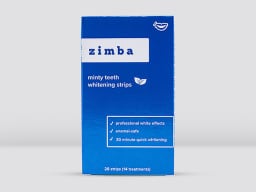 Zimba Whitening Strips on a white background.