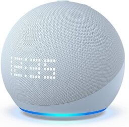 Echo Dot 5th Gen speaker with Clock