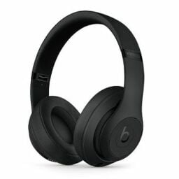 A pair of black wireless headphones from Beats