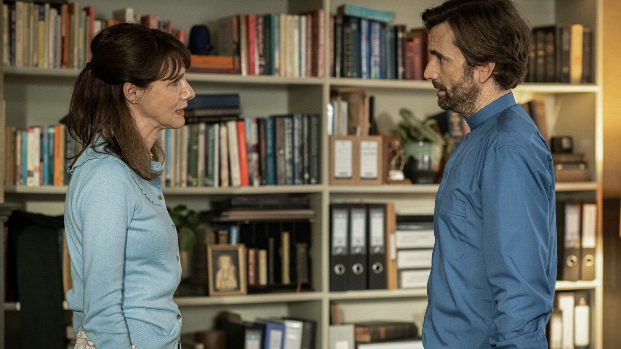 David Tennant and Dolly Wells in "Inside Man." 