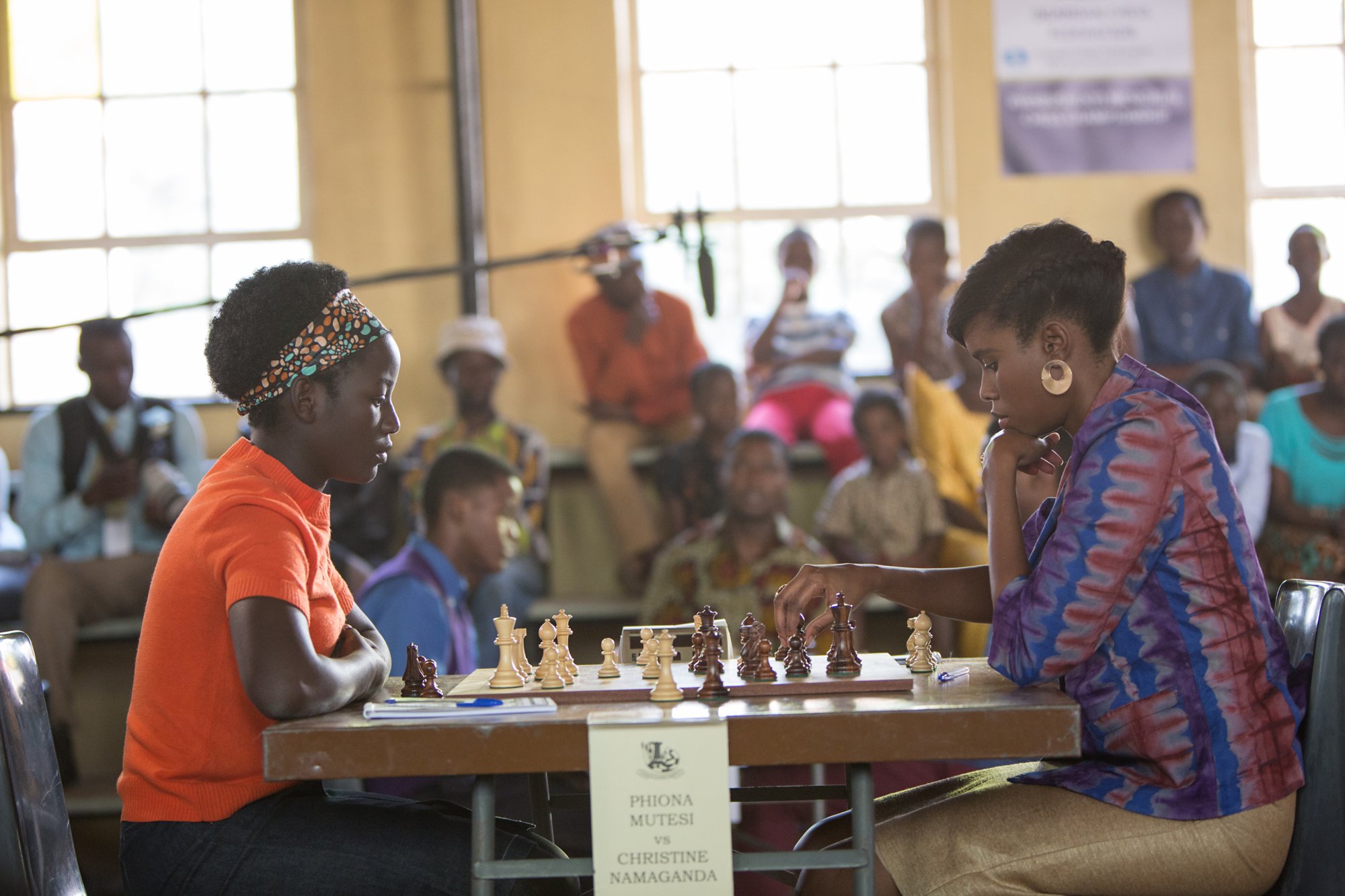 A chess scene from Queen of Katwe