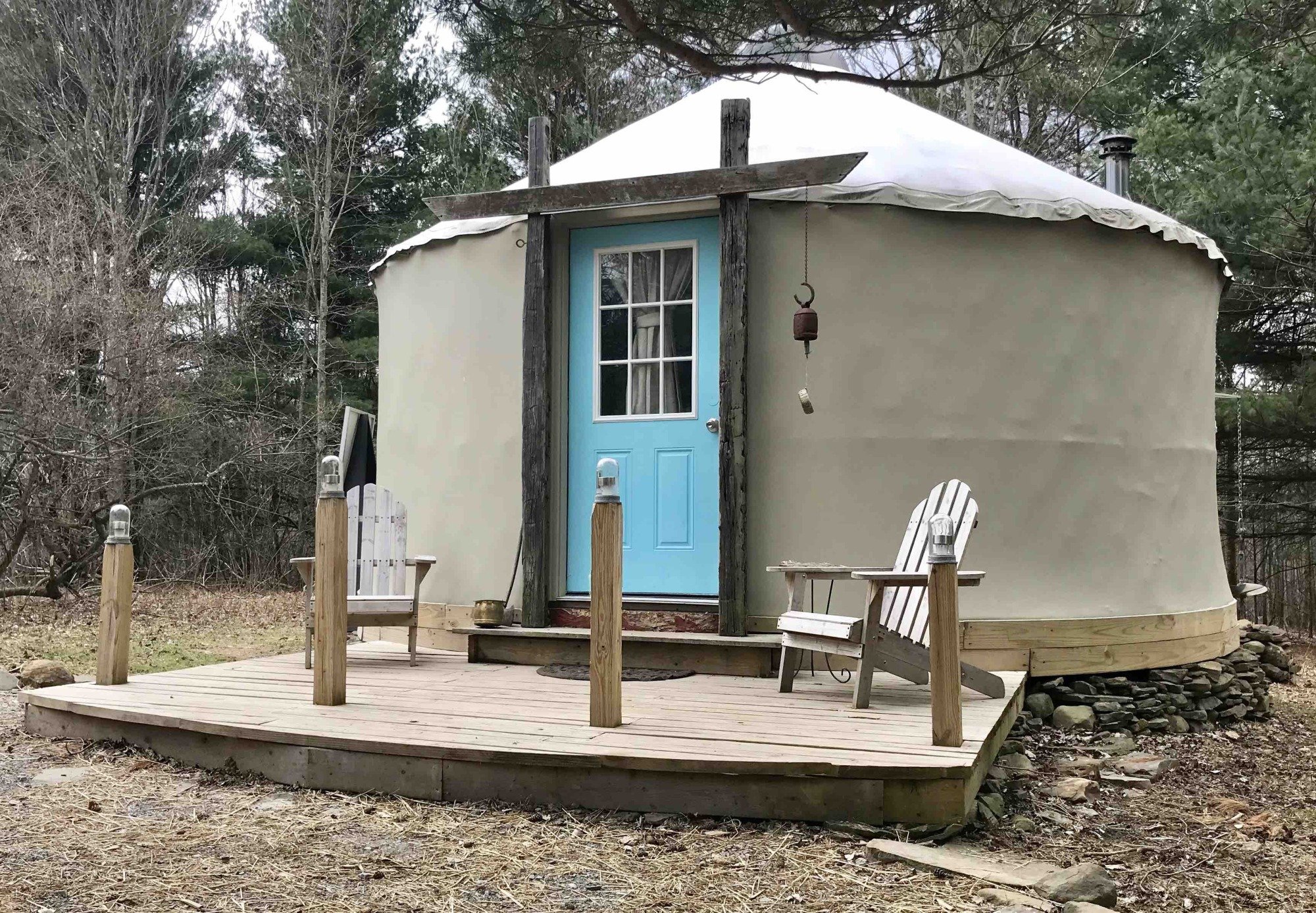 Airbnb listing of a yurt