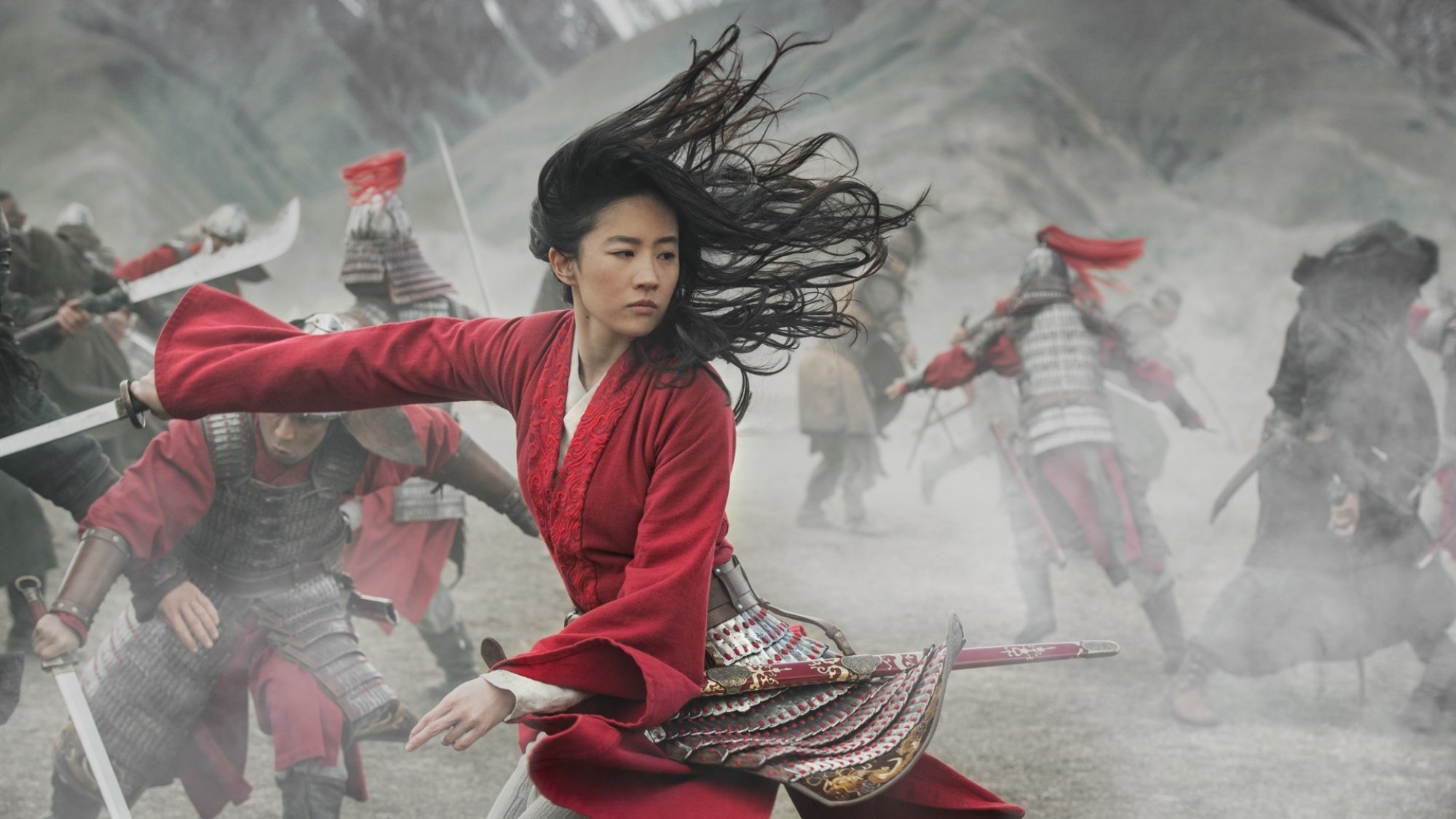 Yifei Liu in a scene from Mulan