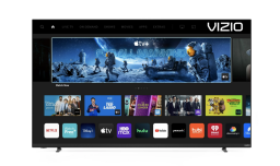 Vizio TV with streaming apps on screen