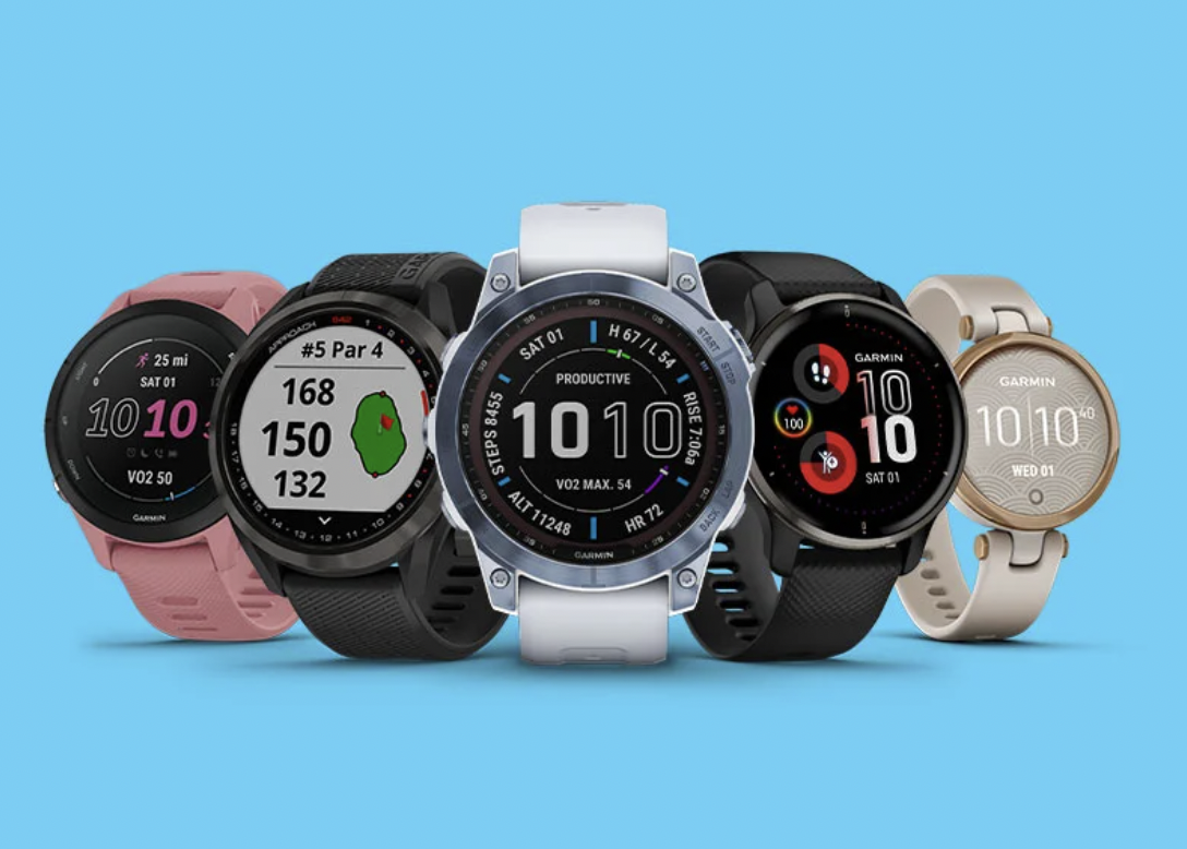 A selection of Garmin watches