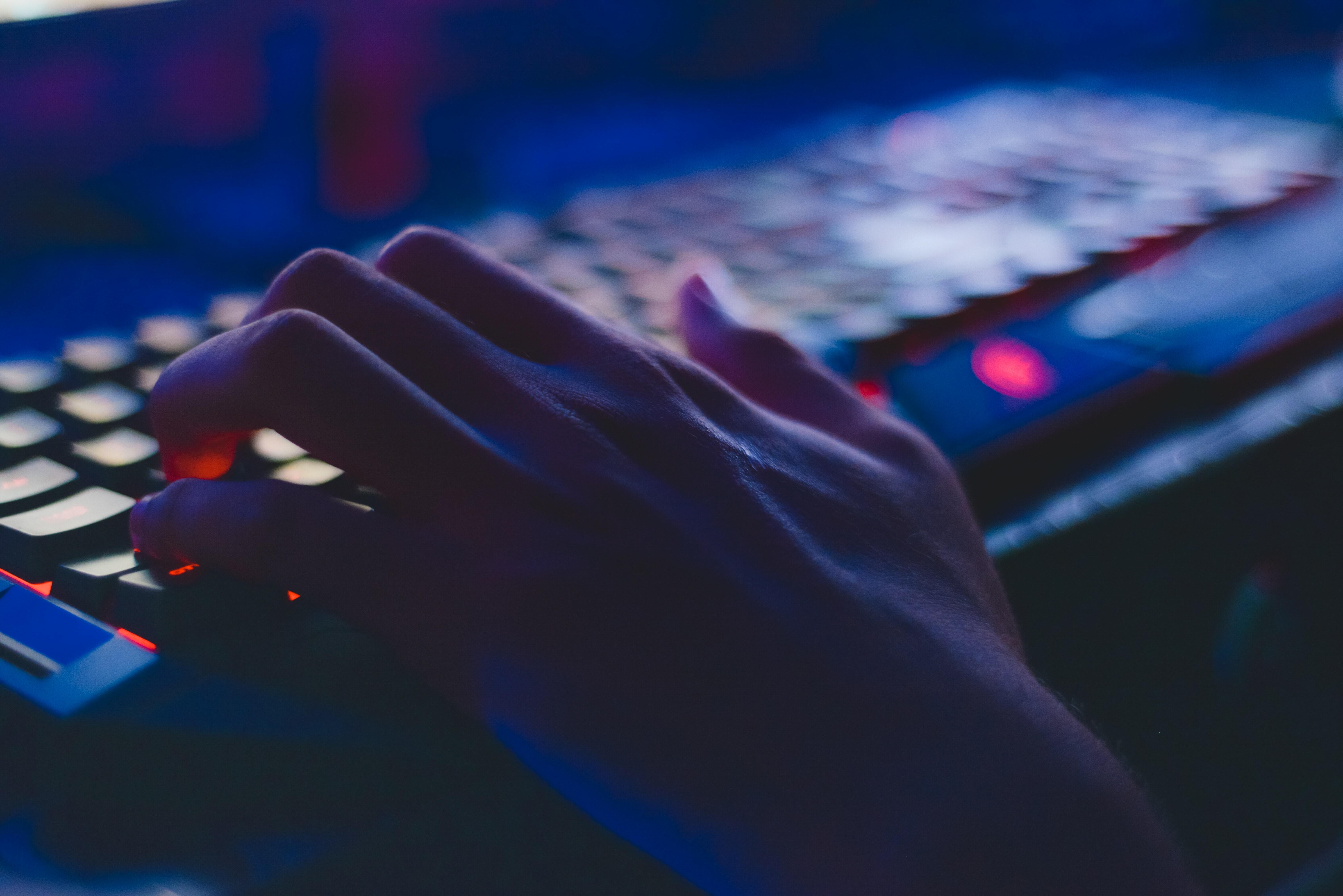 Hands on keyborad