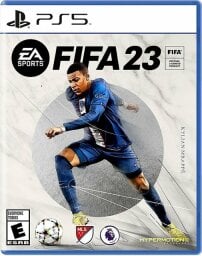 A game copy with a player playing soccer on its cover.