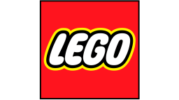 LEGO logo on red background