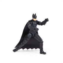 An action figure of a superhero dressed in black called Batman.