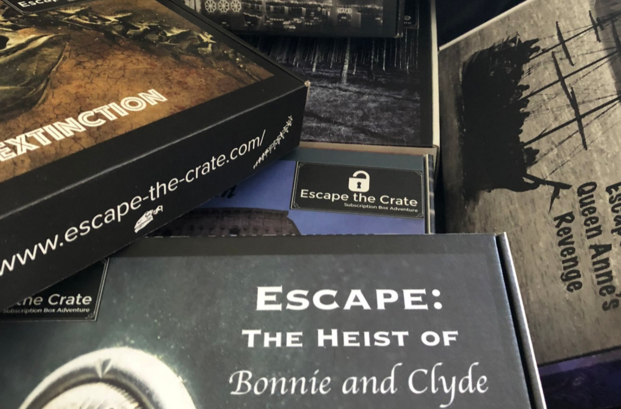 a box and clues from escape the crate
