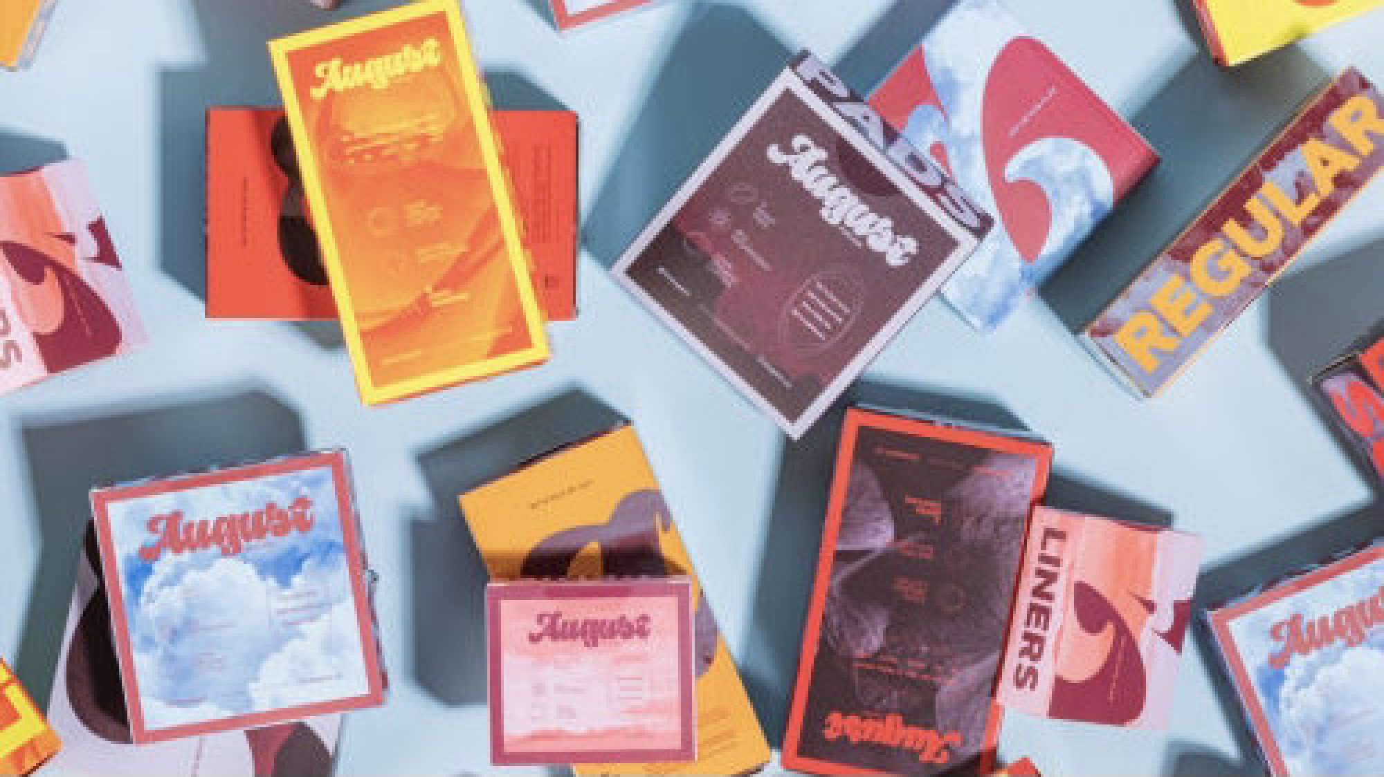 tampons, pads, and panty liners in packages