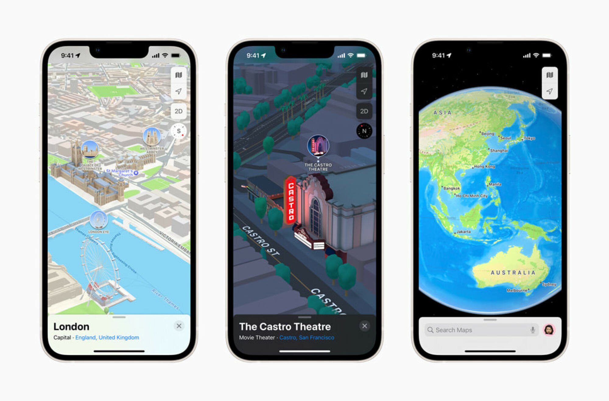 A screenshot of Apple Maps