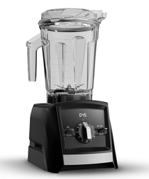 Black blender against a white background