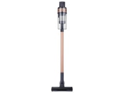 A vacuum cleaner lying vertically