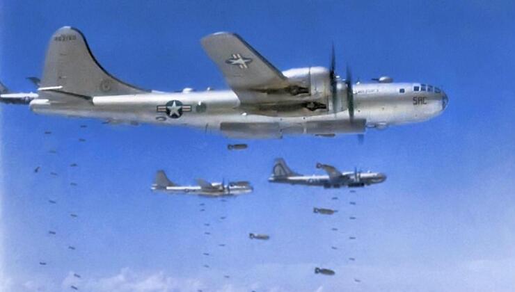 U.S. Air Force B-29 Strategic Bombers Strike Korea in the Early 1950s