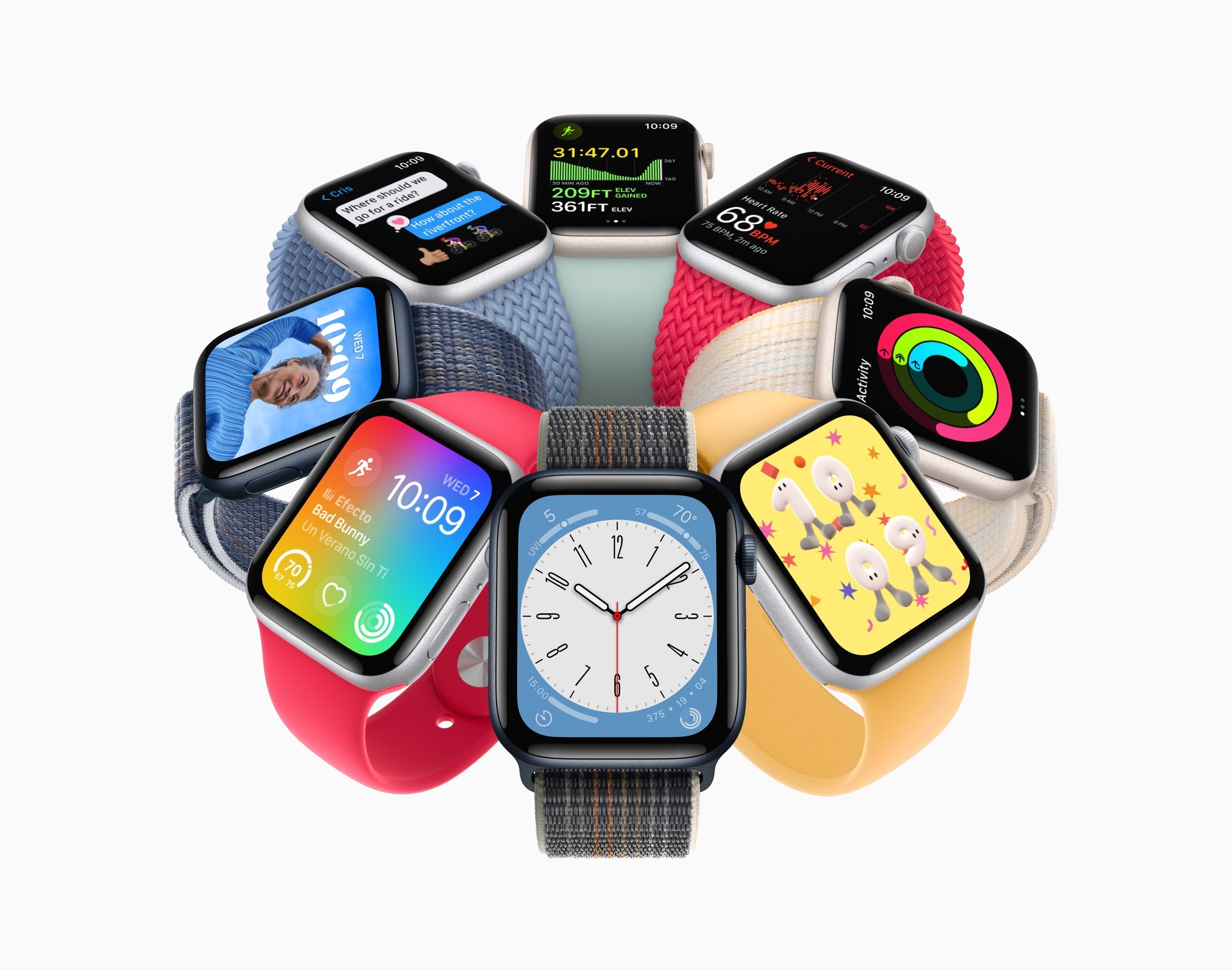 A variety of Apple Watch Series 8