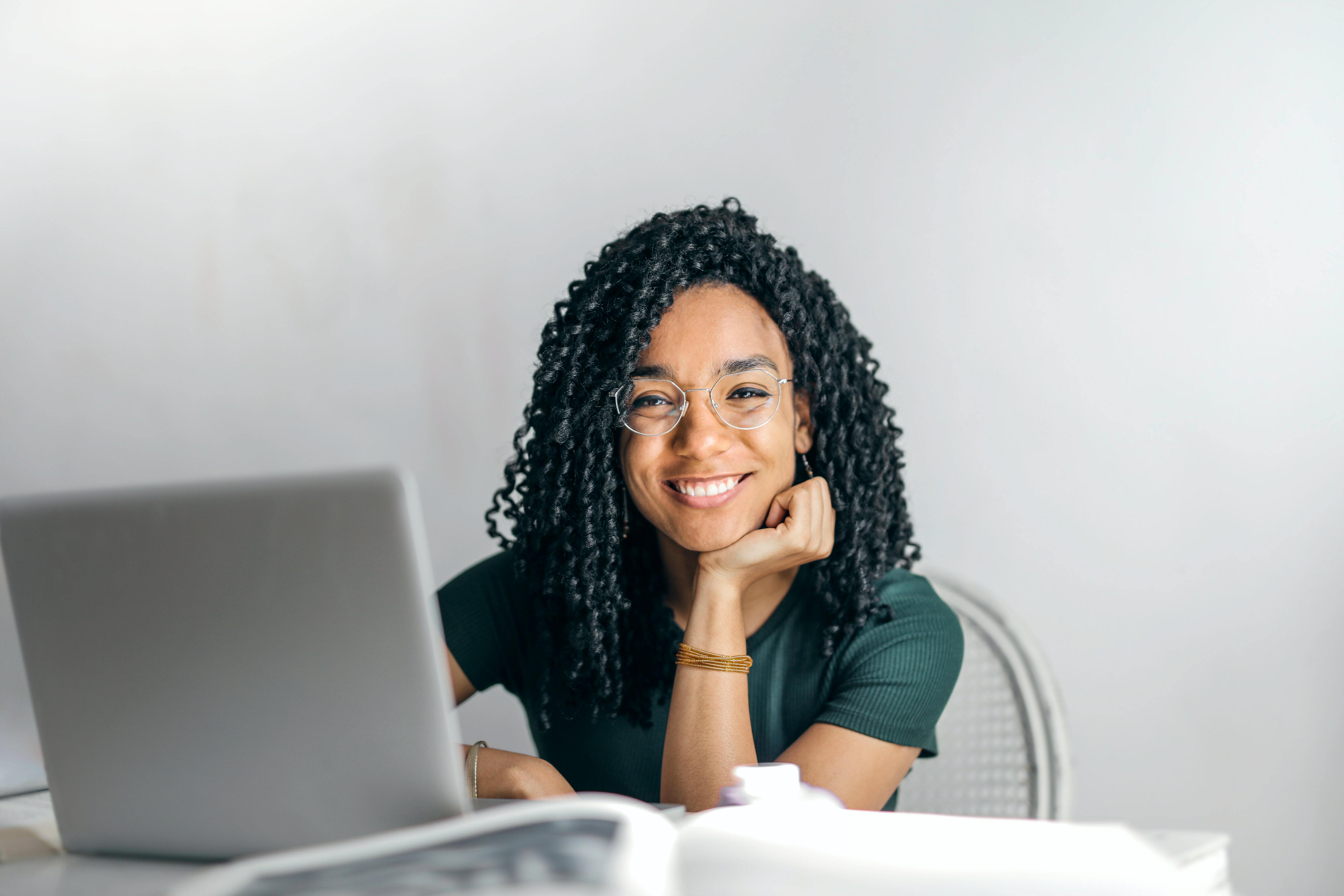 Girl with laptop