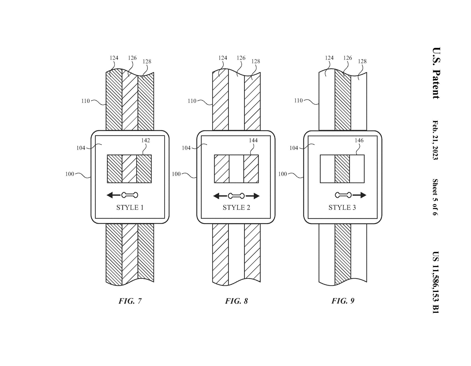 patent diagram of electrochromic features in Apple Watch