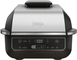 ninja foodi black and silver eg201 grill and air fryer