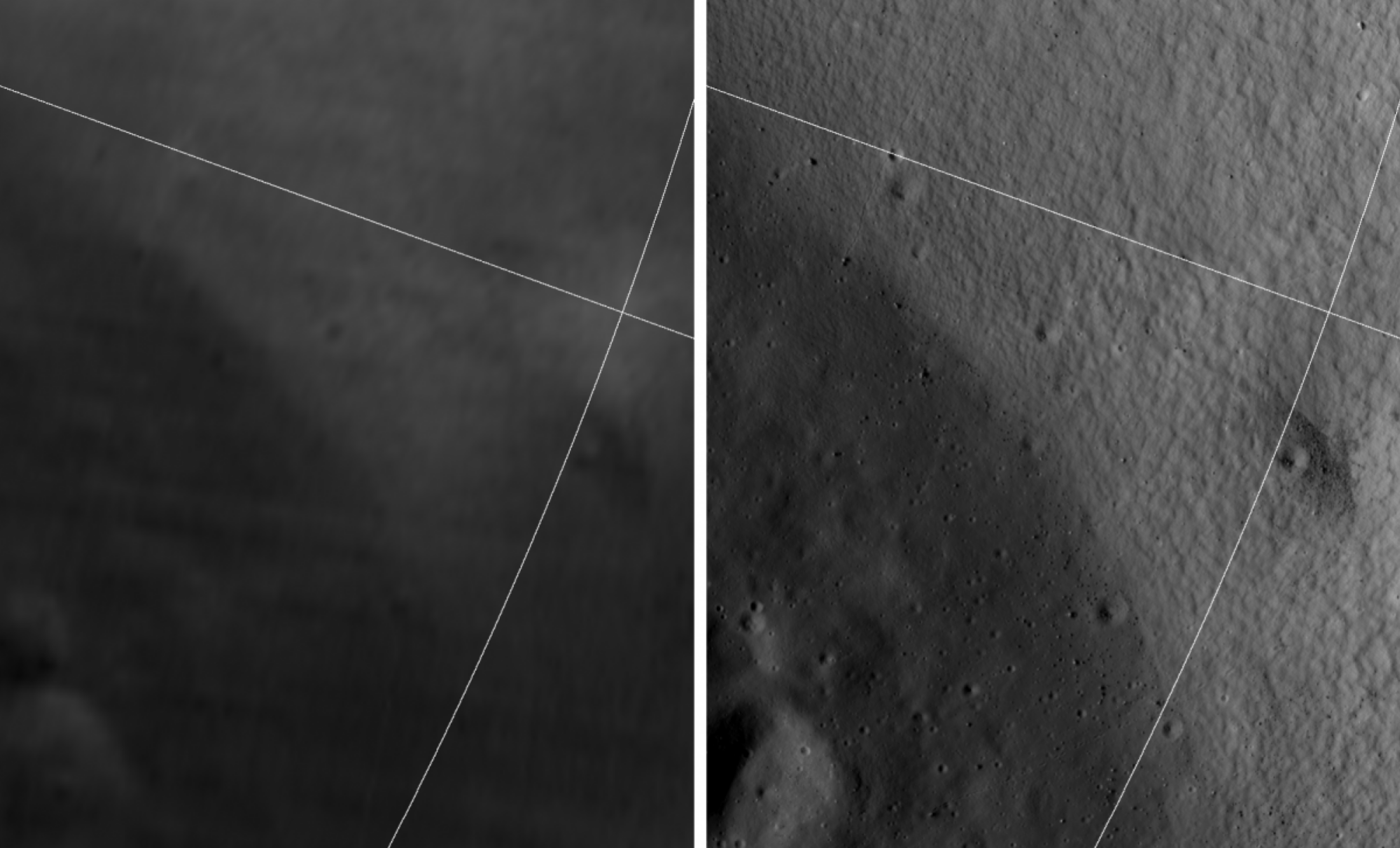 NASA comparing Shackleton Crater images