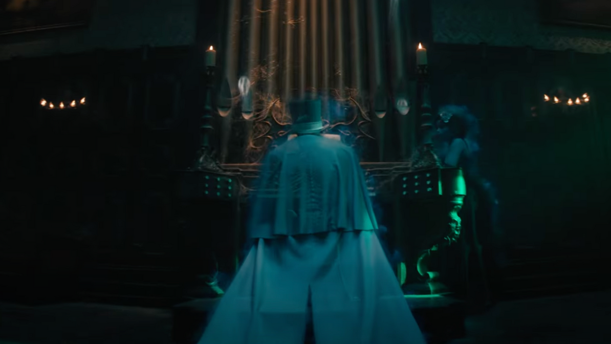 A ghost plays the organ.