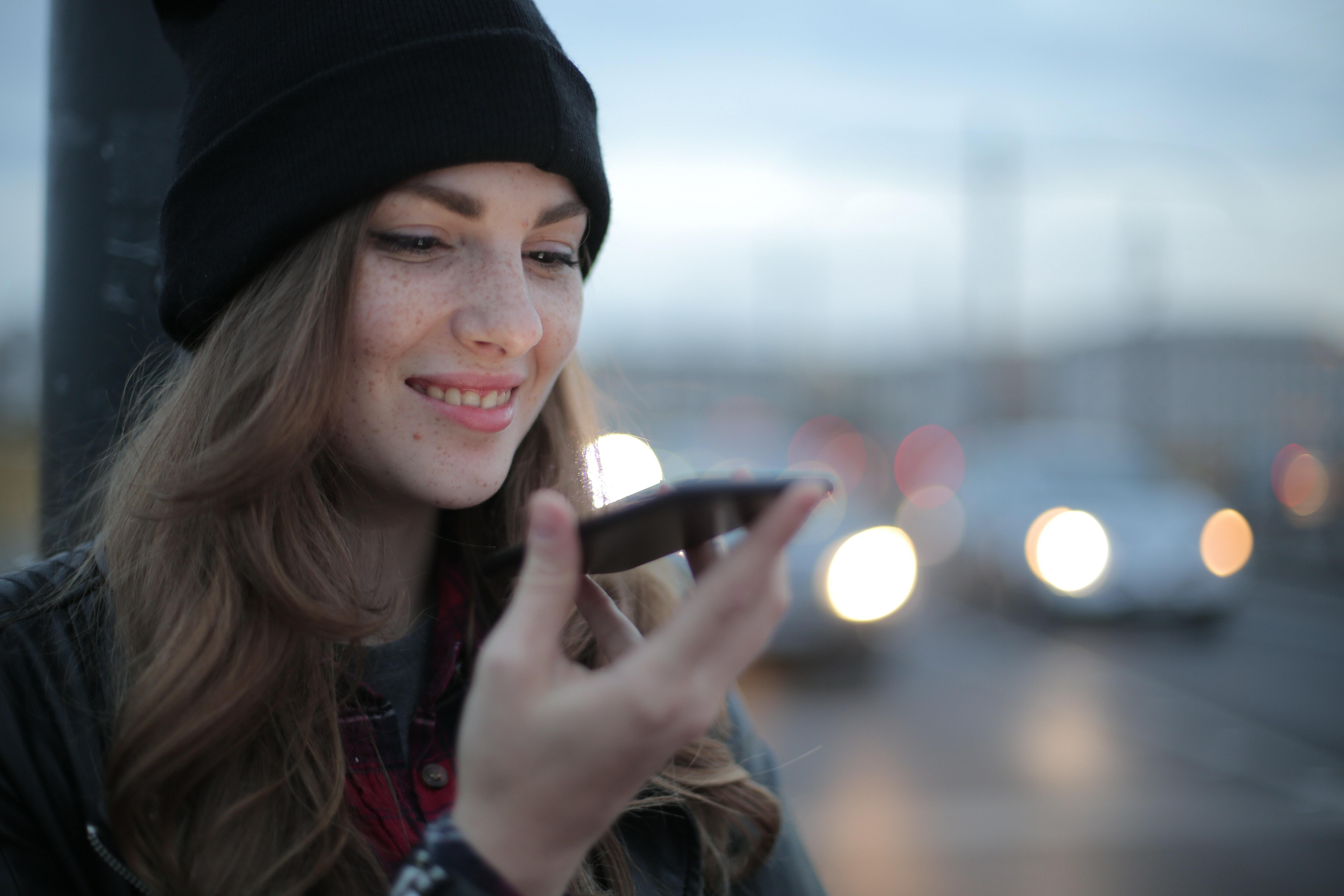 Girl looking at phone