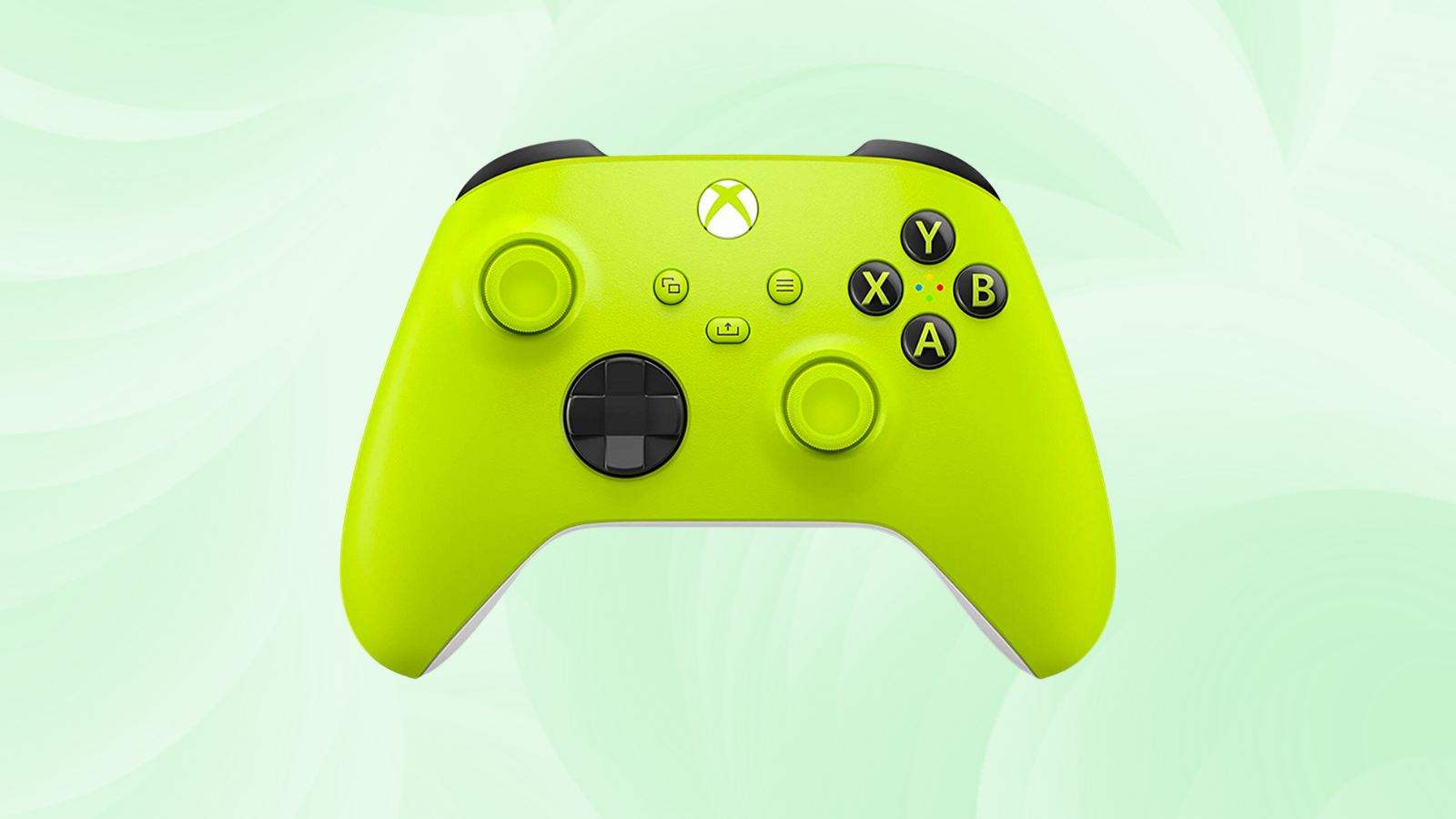 Electric Volt Xbox controller on pastel green background