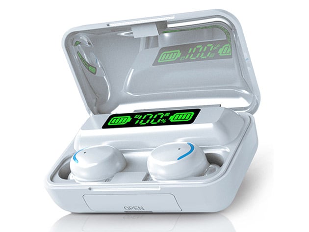 white earbuds inside their charging case