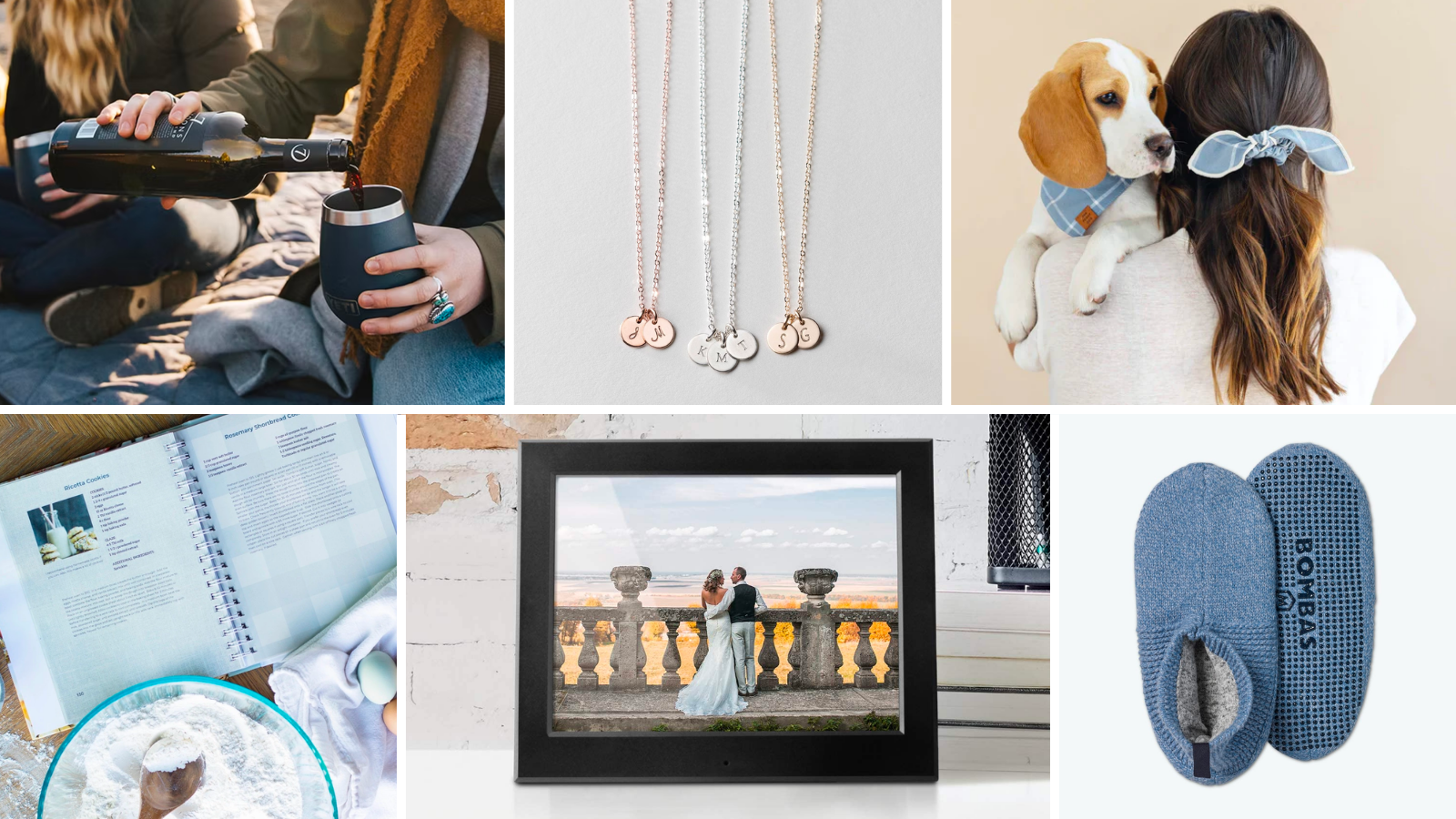 a collage of mother's day gifts under $50